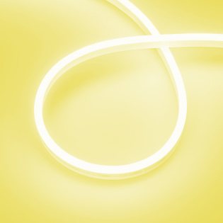 Светодиодная лента герметичная AURORA-PS-A120-12x6mm 24V Yellow (10 W/m, IP65, 2835, 5m) (Arlight, Силикон) : Серия AURORA 24V [mono]