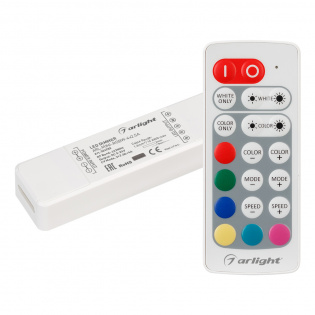 Контроллер ARL-MINI-RGBW-4x2.5A (5-24V, RF ПДУ 20кн) (Arlight, IP20 Пластик, 1 год) : Выведенные из продаж NEW