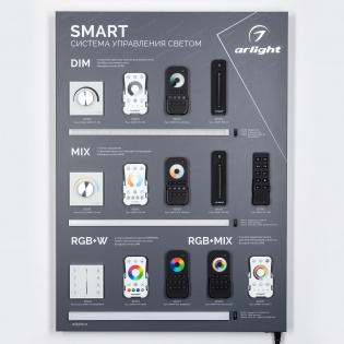 Стенд Системы Управления SMART 830x600mm (DB 3мм, пленка, лого) (Arlight, -) : Управление светом