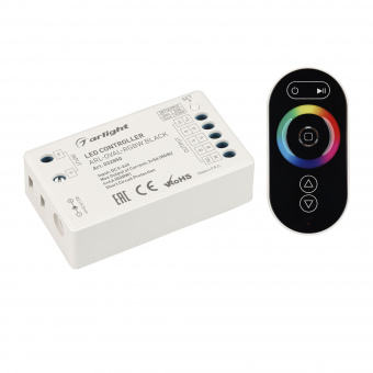 Контроллер ARL-OVAL-RGBW Black (5-24V, 4x4A, ПДУ Овал, RF) (Arlight, IP20 Пластик, 3 года) : Комплекты RGB [12-24V]