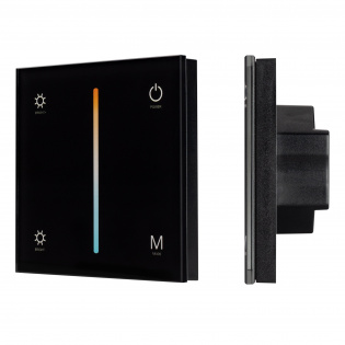 Панель SMART-P21-MIX-G-IN Black (12-24V, 4x3A, Sens, 2.4G) (Arlight, IP20 Пластик, 5 лет) : SMART Панели Standalone [12-48V]