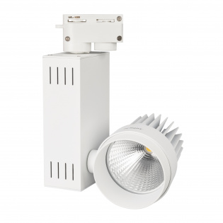 Светодиодный светильник LGD-538WH 18W Warm White (Arlight, IP20 Металл, 3 года) : 10-40W для треков 2TRA