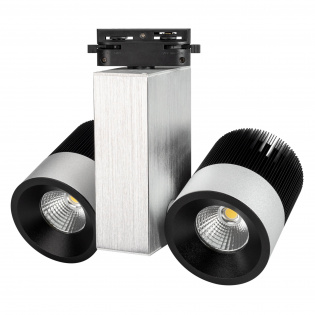 Светодиодный светильник LGD-2238SB-2x15W White 24deg (Arlight, IP20 Металл, 3 года) : 10-40W для треков 2TRA