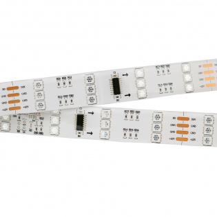 Светодиодная лента SPI-5000SE 12V RGB (5060, 480 LED x3,1812) (Arlight, Закрытый, IP65) : Бегущий огонь SPI-DMX