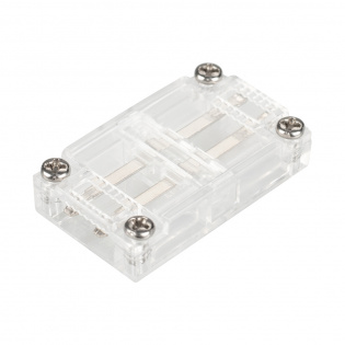 Коннектор прямой для ленты ARL-50000PV (15.5x6mm) прозрачный (Arlight, Пластик) : Аксессуары для подключения 230V