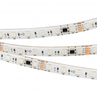 Светодиодная лента DMX-5000SE-5060-60 24V Cx6 RGB (12mm, 14.4W/m, IP65) (Arlight, Закрытый, IP65) : Бегущий огонь SPI-DMX