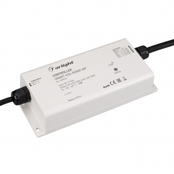 Контроллер SMART-K34-RGBW-WP (12-36V, 4x5A, 2.4G) (Arlight, IP67 Пластик, 5 лет) : SMART Контроллеры CV [12-48V]