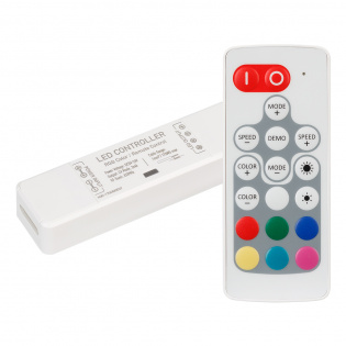 Контроллер ARL-MINI-RGB-3x4A (5-24V, RF ПДУ 18кн) (Arlight, IP20 Пластик, 1 год) : Выведенные из продаж NEW