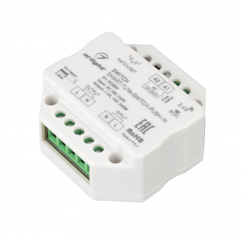 Контроллер-выключатель SMART-TUYA-SWITCH-PUSH-IN (230V, 1.5A, WiFi, 2.4G) (Arlight, IP20 Пластик, 5 лет) : SMART Релейные модули [230V]
