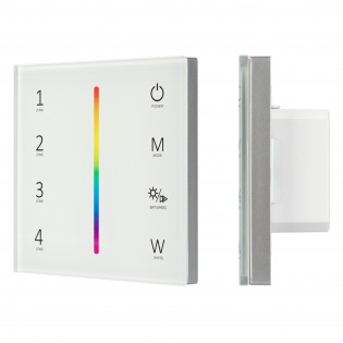 Панель Sens SMART-P45-RGBW White (230V, 4 зоны, 2.4G) (Arlight, IP20 Пластик, 5 лет) : SMART Панели Remote [230V]