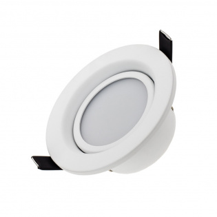 Светодиодный светильник LTD-70WH 5W Day White 120deg (Arlight, IP40 Металл, 3 года) : Широкий угол 80-120°
