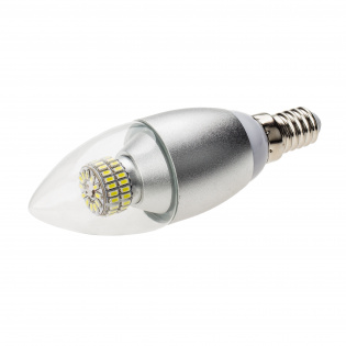 Светодиодная лампа E14 CR-DP-Candle 6W White 220V (Arlight, СВЕЧА) : Лампа [E14, E27, 230V] шар, свеча