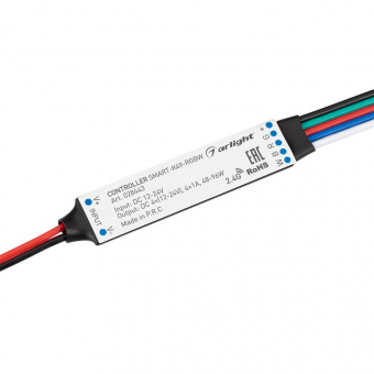 Контроллер SMART-K49-RGBW (12-24V, 4x1A, 2.4G) (Arlight, IP20 Пластик, 5 лет) : SMART Контроллеры CV [12-48V]
