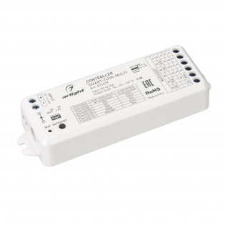 Контроллер SMART-TUYA-MULTI (12-24V, 5x3A, RGB-MIX, 2.4G) (Arlight, IP20 Пластик, 5 лет) : SMART Контроллеры CV [12-48V]