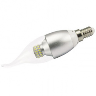 Светодиодная лампа E14 CR-DP-Flame 6W White 220V (Arlight, СВЕЧА) : Лампа [E14, E27, 230V] шар, свеча