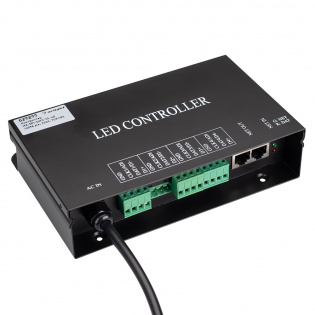 Контроллер HX-SPI-DMX-SL-4P (4096 pix, 220V, TCP/IP, add, ArtNet) (Arlight, IP20 Металл, 2 года) : SPI Контроллеры LIVE [TCP/IP]