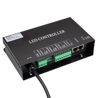 Контроллер HX-SPI-DMX-SL-4P (4096 pix, 220V, TCP/IP, add, ArtNet) (Arlight, IP20 Металл, 2 года) : SPI Контроллеры LIVE [TCP/IP]