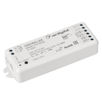 Контроллер SMART-K13-SYNC (12-24V, 4x3A, 2.4G) (Arlight, IP20 Пластик, 5 лет) : SMART Контроллеры CV [12-48V]