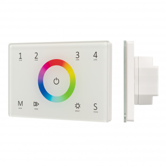 Панель Sens SMART-P83-RGB White (230V, 4 зоны, 2.4G) (Arlight, IP20 Пластик, 5 лет) : SMART Панели Remote [230V]
