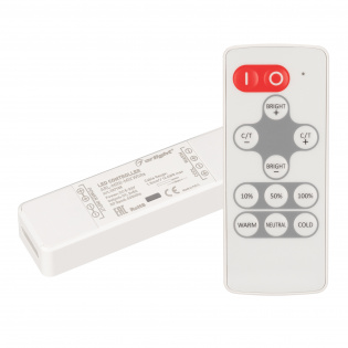 Контроллер ARL-MINI-MIX White (5-24V, 2x5A, RF ПДУ 12кн) (Arlight, IP20 Пластик, 1 год) : Комплекты MIX [12-24V]