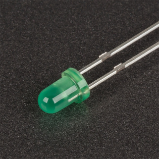 Светодиод ARL-3514UGD-150mcd (Arlight, 3мм (круглый)) : 3 мм диффузная линза