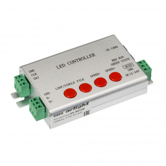 Контроллер HX-801SB (2048 pix, 5-24V, SD-card) (Arlight, -) : SPI Контроллеры [SD-карта]