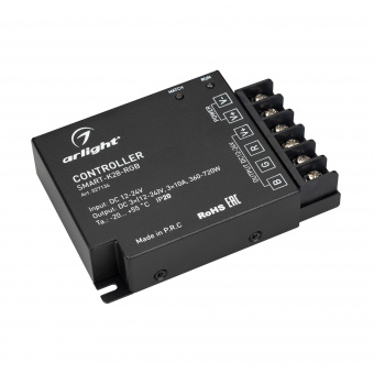 Контроллер SMART-K28-RGB (12-24V, 3x10A, 2.4G) (Arlight, IP20 Металл, 5 лет) : SMART Контроллеры CV [12-48V]