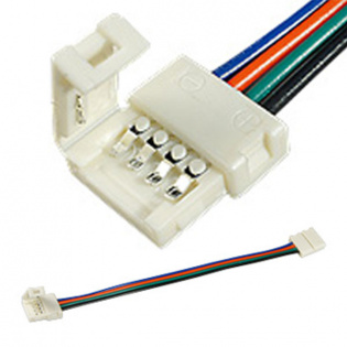 Коннектор выводной FIX-RGB10-2S-15cm (Arlight, -) : Коннекторы 3-5pin для лент RGB/W, MIX