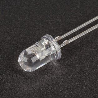 Светодиод ARL-5513UBC-2.5cd (Arlight, 5мм (круглый)) : 5 мм прозрачная линза [угол 40-60°]