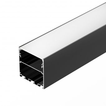 Профиль LINE-S-5050-3000 BLACK (Arlight, Алюминий) : Профиль S накладной