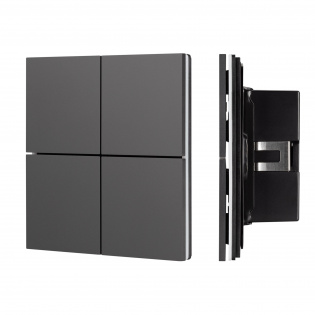 INTELLIGENT ARLIGHT Кнопочная панель KNX-304-23-IN Black (BUS, Frameless) (IARL, IP20 Металл, 2 года) : KNX Панели