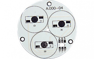 Плата D55-3E 1R-1G-1B Emitter (3x LED, 000-04) (Turlens, -) : Выведены из поставки