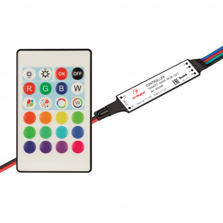 Контроллер SMART-MINI-RGB-SET (12-24V, 3x1.5A, ПДУ 24кн, IR) (Arlight, IP20 Пластик, 5 лет) : SMART Комплекты [SET]