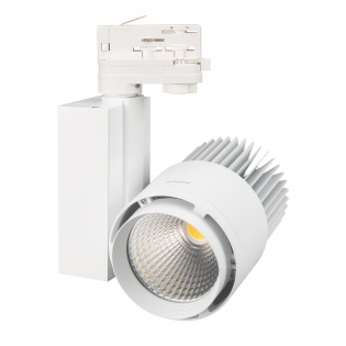 Светодиодный светильник LGD-537WH-40W-4TR Day White 38deg (Arlight, IP20 Металл, 3 года) : 10-45W для треков 4TRA