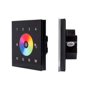 Панель Sens SR-2820AC-RF-IN Black (220V, RGBW, 4 зоны) (Arlight, IP20 Пластик, 3 года) : EXCELLENT Панели [230V]