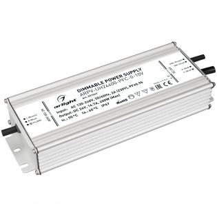 Блок питания ARPV-UH24400-PFC-0-10V (24V, 16.7A, 400W) (Arlight, IP67 Металл, 7 лет) : диммируемые 24V (0-10V)