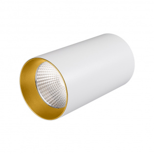 Светильник накладной SP-POLO-R85-1-15W Day White 40deg (White, Gold Ring) (Arlight, IP20 Металл, 3 года) : Накладные
