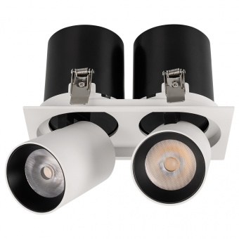 Светильник LGD-PULL-S100x200-2x10W White6000 (WH, 20 deg) (Arlight, IP20 Металл, 3 года) : Встраиваемые поворотные