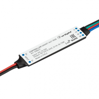 Контроллер SMART-K47-RGB (12-24V, 3x1A, 2.4G) (Arlight, IP20 Пластик, 5 лет) : SMART Контроллеры CV [12-48V]
